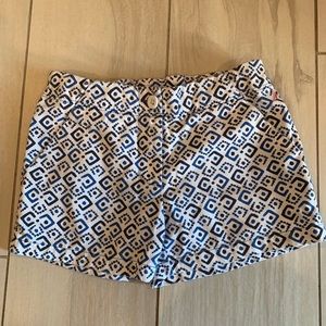 Nautica white/blue patterned girl shorts sz. 10.